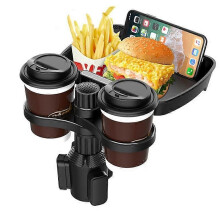 Porte-gobelet de voiture, plateau rotatif à 360 degrés, emplacement pour téléphone portable, organisateur