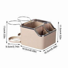 (Marron) Accoudoir de voiture Porte-gobelet Organisateur de rangement de voiture Porte-gobelet d'eau
