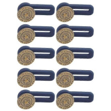 VINGVO Lot de 10 rallonges de boutons en bronze pour jean, amovibles, réglables, sans clous, taille