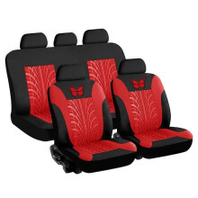 Fundas para asientos delanteros y traseros de coche, transpirables, con estampado de mariposas en 3D,