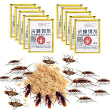 AYNEFY Potente Cebo Mata Cucarachas 10 Paquetes Cebos en Polvo Potentes y Efectivos para Mata Cucarachas