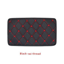 (Fil noir-rouge) Tapis d'accoudoir de voiture Intérieur Accoudoirs automatiques Boîte de rangement Tapis