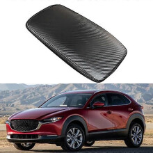 Housse d'accoudoir central en cuir et fibre de carbone pour Mazda CX-30 CX30 2020