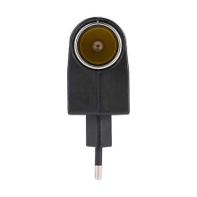 Bilströmadapter AC 220V DC 12V med USB - HB010 - Svart - Cigarettändare