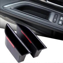 Lot de 2 boîtes de rangement pour poignée de porte de voiture, porte-gobelet, panneau intérieur, poignées