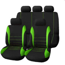 (Green)Car Seat Cover Full Set Polyester Fabric Universal Set Car Styling Fit Most Auto Interior Accessories