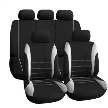 (1 set gray black)Car Seat Covers Fit Most Car Truck SUV Van Breathable Auto Seat Cushion Protector