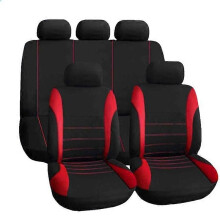 (1 set red black)Car Seat Covers Fit Most Car Truck SUV Van Breathable Auto Seat Cushion Protector Polyester