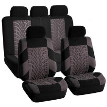(1 set gray)Car Seat Covers Fit Most Car Truck SUV Van Breathable Auto Seat Cushion Protector Polyester