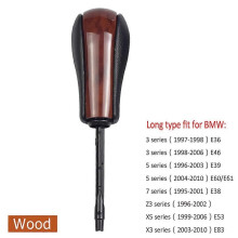 (Hout-Lang) Auto Korte Lange Versnellingspook Auto Automatische AT-Pook Versnellingspookknop Voor BMW