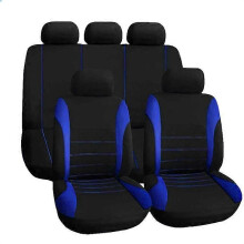 (1 set blue black)Car Seat Covers Fit Most Car Truck SUV Van Breathable Auto Seat Cushion Protector