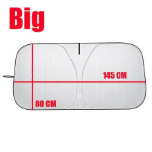 (BIG) Pare-soleil pour pare-brise de voiture pour pare-brise avant, protection solaire UV, parasol pour