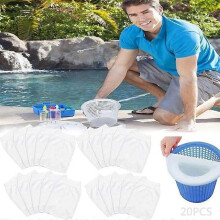 Lot de 20 chaussettes d'écumoire de piscine en nylon élastique pour attraper les feuilles