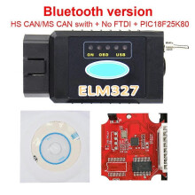 (bluetooth version)ELM327 USB V1.5 FTDI FT232RL + PIC18F25K80 Chip Code Reader för Ford HS CAN/MS CAN