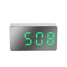 Mini LED Mirror Clock - Green Color Box