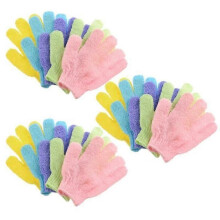 Lot de 15 gants de bain exfoliants durables et utiles pour la douche, pour hommes et femmes, portefeuille