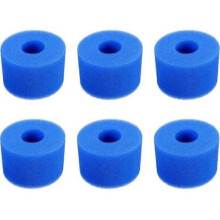 Lot de 6 éponges filtrantes en mousse pour piscine Intex S1, réutilisables et lavables, pour le nettoyage