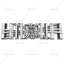 (Stil 2)Car Styling 3D metalladhesiv emblem Bakre Trunk Badge Sticker Body Dekal för Tesla Model S