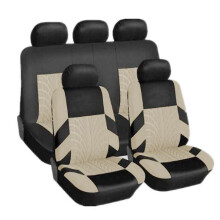 (1 set beige)Car Seat Covers Fit Most Car Truck SUV Van Breathable Auto Seat Cushion Protector Polyester