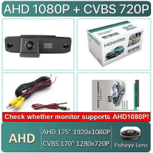 Caméra de recul CCD AHD1080P à vision nocturne pour plaque d'immatriculation de voiture, 175 degrés,