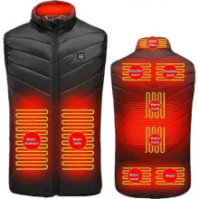 Gilet chauffant électrique USB SURENHAP Rithok d'hiver à col montant de type fin