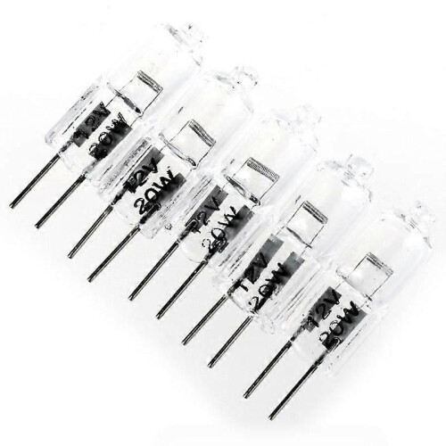 5 ampoules halogènes transparentes G4 20 W 12 V