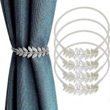 Embrasses de rideaux réglables en métal à ressort, boucles de rideau minimalistes - 4 pièces