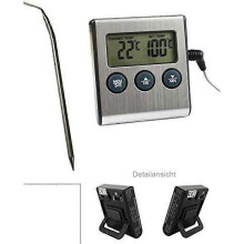 Thermomètre numérique avec sonde pour cuisson au four - Résistant jusqu'à 250 C - Alarme de température