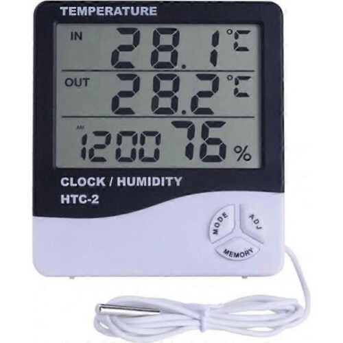 Väderstation Digital inomhustermometer med utomhussond Hygrometer