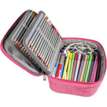 72 Federmäppchen Stifteaufbewahrung Stift Bleistift Farbe Graphit für Kinder rosa