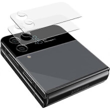 Karkaistu lasi Samsung Galaxy Z Flip 4 -takakameran näytönsuojalle [2 pakkaus], [naarmuuntumaton] kamera
