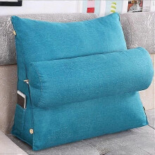 Kudde - Bekväm - Blå - 45x45x20cm - Avtagbart fodral - Sidoficka
