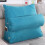 Cuscino - Comodo - Blu - 45x45x20cm - Fodera sfoderabile - Tasca laterale 1