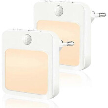 Paket med 2 LED-nattljus eluttag med 3 ljuslägen med rörelsesensor för sovrum, badrum,