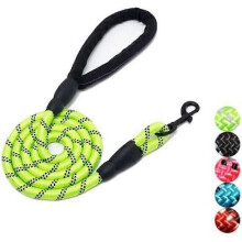 Correa para perro de 2 m con 2 asas, cuerda reflectante suave y resistente para perros medianos o grandes,
