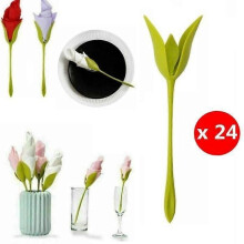 Porte-serviettes - Creative Art - Lot de 24 - Vert - Plastique - 198 x 55 cm