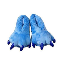 Pluche pantoffels voor volwassenen - Paw Claws Monster - Blauw