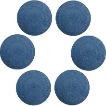 Tischsets - Unbestimmt - 6er-Set - Rund - Handgewebt - Rutschfest - Abwaschbar