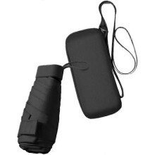 Parapluie de voyage pliable - Mini parapluie anti-UV avec sac à fermeture éclair, protection solaire