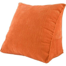 Selkätyyny - Määrittelemätön - Kolmion muotoinen - Vakosametti - Irrotettava päällinen - Oranssi