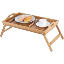 Sängbricka - Bambu - Hopfällbar - 50x30 cm - Frukostbord - Rektangulär