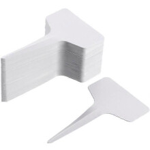 Pack of 200 6 x 10 cm T-type Plant Labels Plastic Garden Tags Marker Labels Waterproof, White