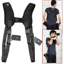 Harnais à double bandoulière pour appareil photo reflex numérique