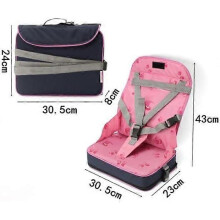 Seggiolino portatile pieghevole per bambini, tavolo, pasto + cintura di sicurezza a 5 punti, sedia da
