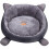Kudde - Hus - Pg214 - Rund - 38cm - Grå 1