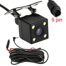 (avec câble) Enregistreur de conduite 4 LED caméra arrière rétroviseur universel image de recul vision