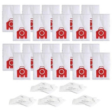 Lot de 20 sacs à poussière de rechange FJM 3D compatibles avec les aspirateurs-traîneaux Miele S200S300S600S4