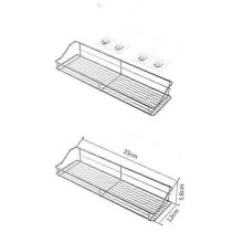 Étagère de rangement murale en acier inoxydable pour cuisine et salle de bain, étagère à épices de cuisine