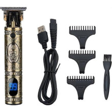 Professional Hair Clipper Men IPX7 Waterproof Cordless Hair Trimmer LCD Display USB Rechargeable