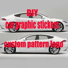 Autocollant de voiture motif personnalisé logo côté voiture emballage côté véhicule graphique contacter